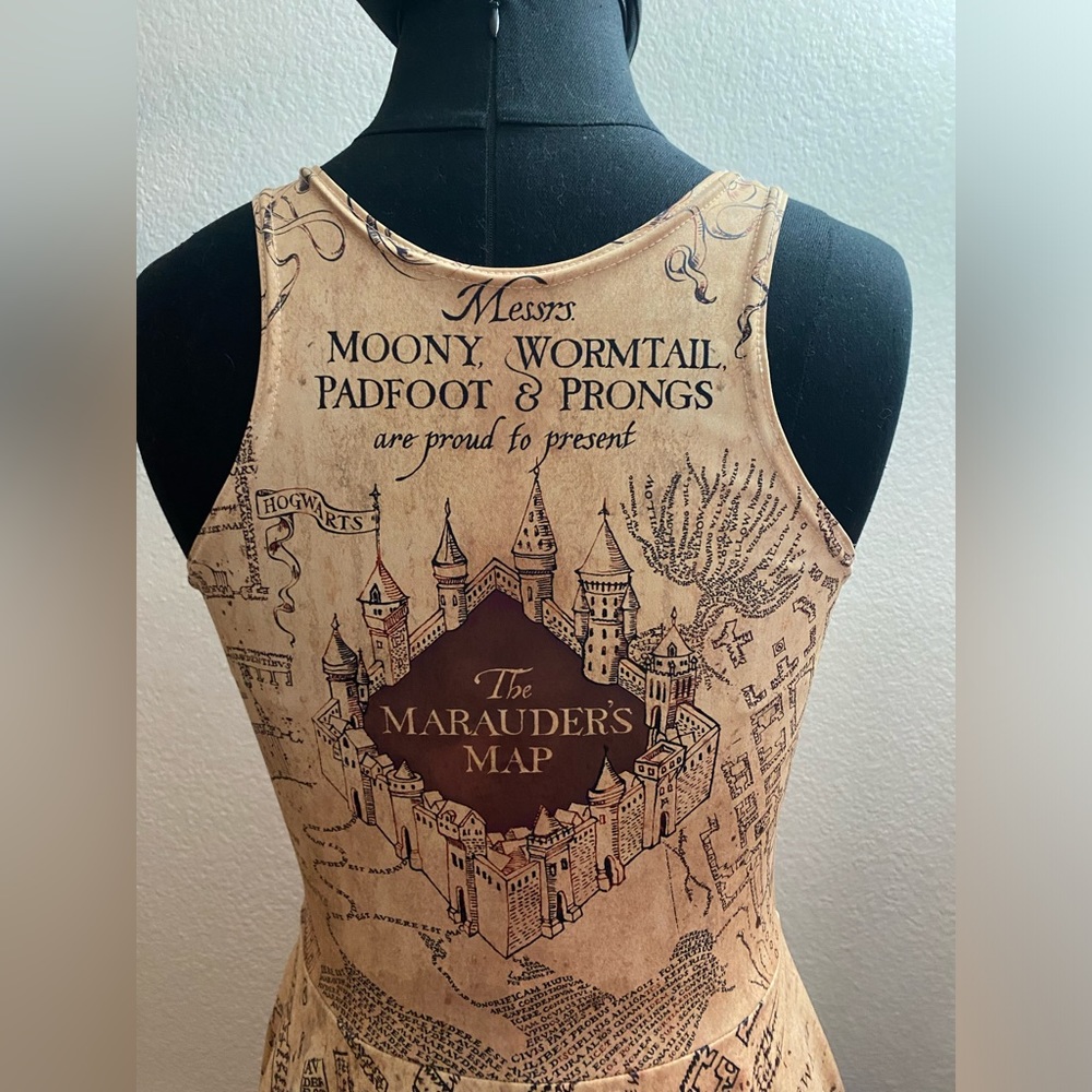 SOLD - Black Milk Harry Potter Maruaders Map Skater Dress - M medium